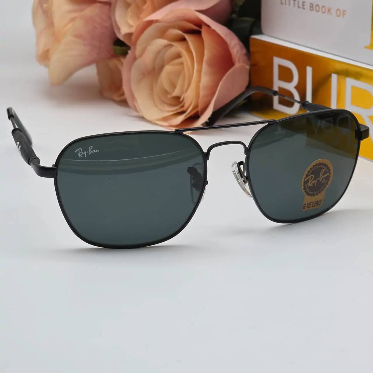 عینک آفتابی ریبن پلاریزه مشکی چهارگوش RAY-BAN